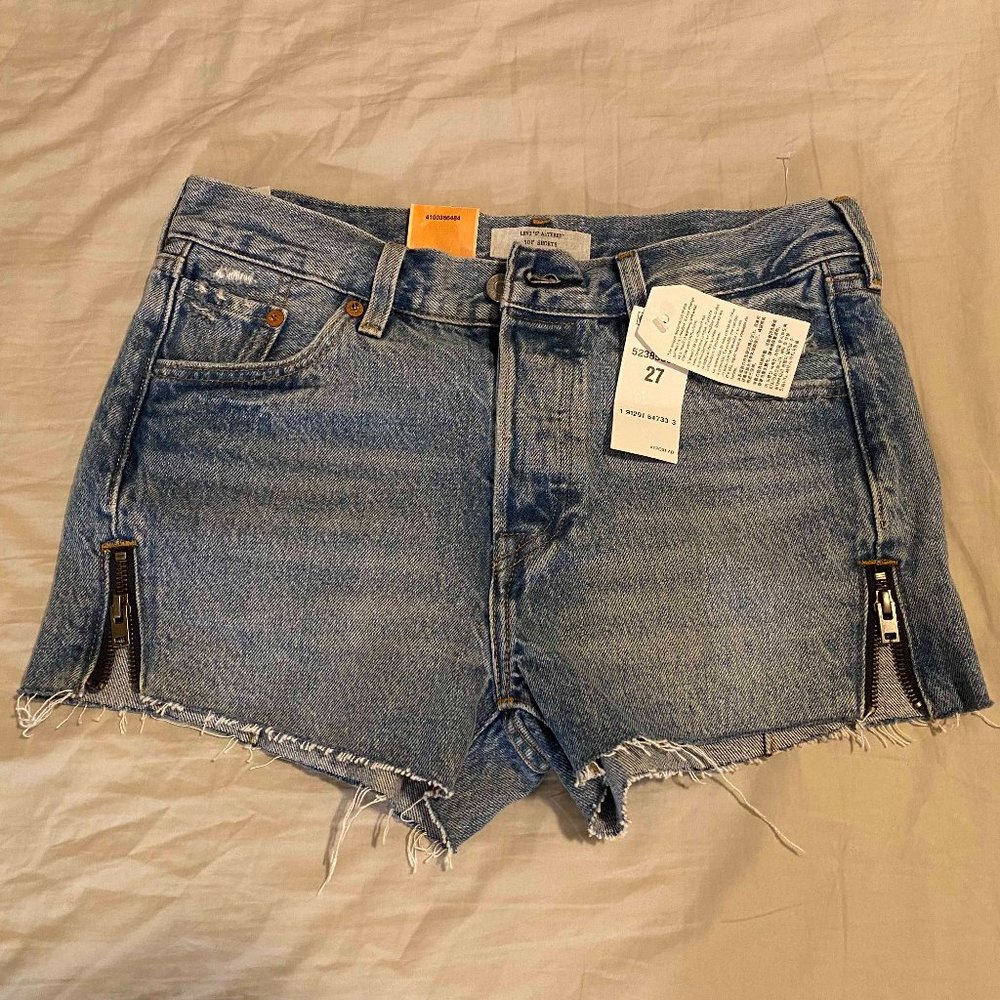Levi's 501 Altered Zip Shorts Size 27